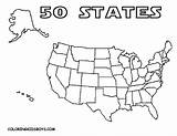Coloring States United Map Pages Comments sketch template