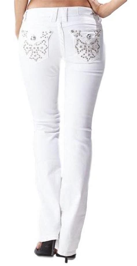 sexy couture women s 002 pb white denim cross boot cut