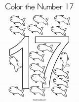 17 Number Coloring Color Preschool Pages Template Worksheets Kindergarten Twistynoodle Noodle Activities Learning Cursive Counting Built California Usa Numbers Choose sketch template