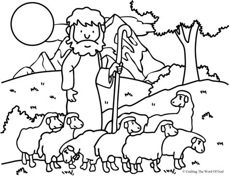 good shepherd  lost sheep coloring page crafting  word