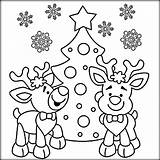 Reindeer Christmas Coloring Pages Colouring Printable Print Getcolorings Color sketch template