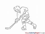 Eishockey Colouring Sportsman Malvorlage Spielen Malvorlagen Ausmalbilder sketch template