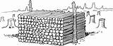 Wood Clipart Cord Pile Cliparts Library Woodpile Clipground sketch template