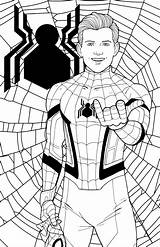Jamiefayx Homem Aranha Homecoming Spiders Mysterio Malen Mcu Lineart Draw Superhero sketch template