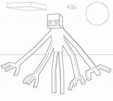 Minecraft Coloring Pages Enderman Print Boys sketch template
