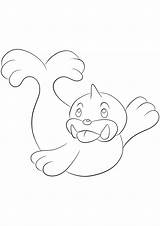 Pokemon Seel Coloring Generation Pages Kids sketch template