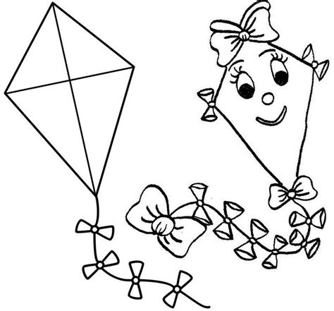 kite flying coloring pages coloring pages