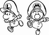 Mario Luigi Coloring Baby Pages Drawing Bowser Paper Getdrawings Super Mini Little Driving Girl Printable Kart Minion Color Draw Sheets sketch template