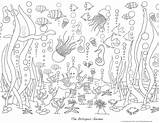 Ocean Coloring Sea Pages Under Life Waves Colouring Kids Sheet Deep Color Drawing Adult Clipart Adults Floor Sheets Print Template sketch template