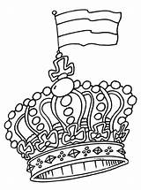 Kroon Vlag Koningsdag Koning Willem Maxima Koningin Holland Koningshuis Koninginnedag Knutselen Stemmen Ontdek sketch template