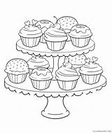 Cupcake Pages Coloring4free Coloring Adults Tower Related Posts sketch template