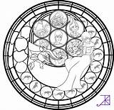 Coloring Stained Glass Pages Deviantart Akili Amethyst Medieval Disney Mandala Amalthea Colouring Book Color Print Adult Coloriage Jack Frost Visit sketch template