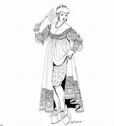 Coloring Renaissance Clothing Pages Coloriage Fun Kids Mode Histoire Costume Fashion Siècle Gif Tenue Popular sketch template