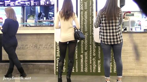 jeny smith flashes her seamless pantyhose in public spy cam shows her walking in completely see