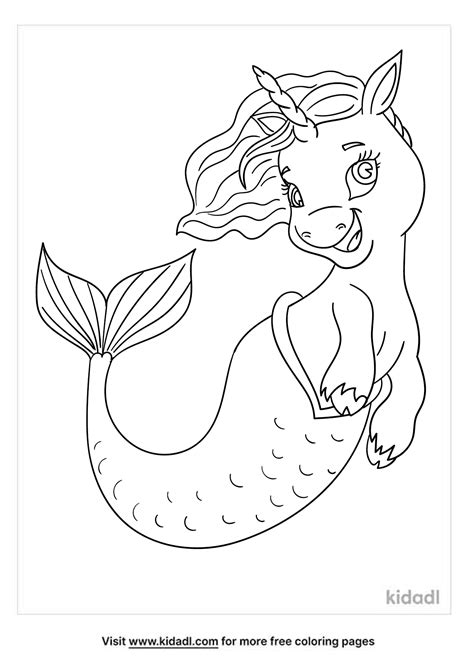 unicorn mermaid coloring pages printable