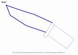 Step Knife Draw Counter Strike Huntsman Drawing Drawingtutorials101 sketch template