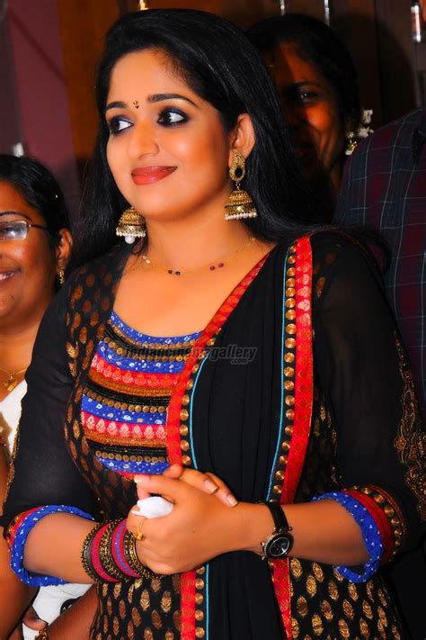 kavya madhavan malayali homely actress in black churidar