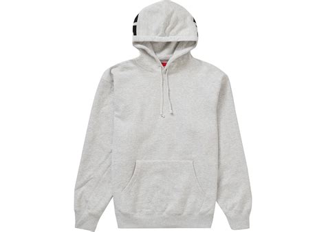 supreme rib hooded sweatshirt ash grey fw