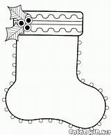 Christmas Coloring Stocking Stockings Fireplace Print sketch template