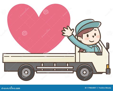 vector illustration  delivery women  truck stock vector