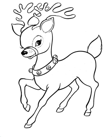 santa  reindeer coloring pages printable  getcoloringscom