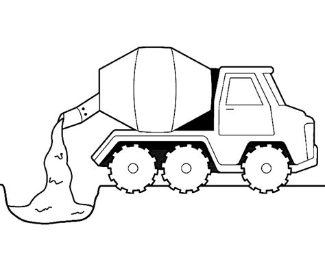 fun cement truck printable coloring pages kids colouring pages