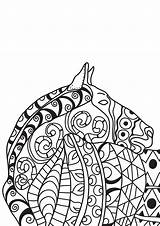 Paard Colorare Cavallo Mosaik Mozaiek Paarden Zentangle Cheval Pferden Adulte Ausmalbilder Malvorlage Votes sketch template