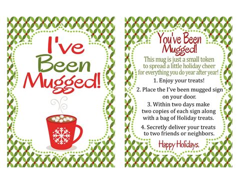 youve  mugged printable instructions sign  etsy