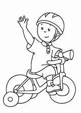 Coloring Pages Tricycle Ride Caillou Drawing Bicycle Kids Cycling Printable Color Outline Motorbike Cartoon Colouring Drawings Sheets Toddlers Sheet Print sketch template