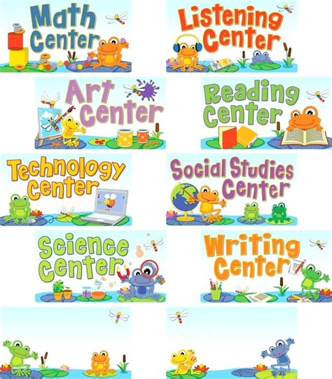 printable learning center signs  printable