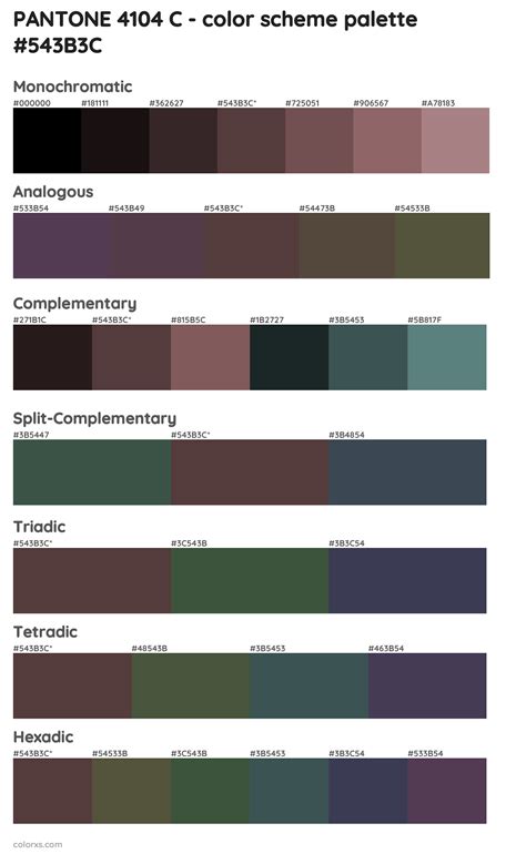 pantone   color palettes  color scheme combinations colorxscom