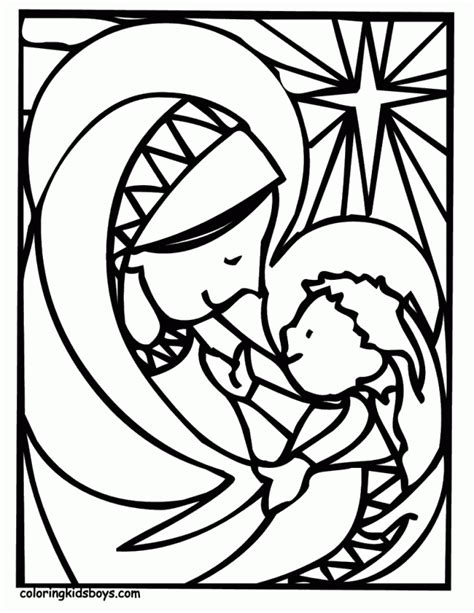 coloring virgin mary mother mary coloring page printable