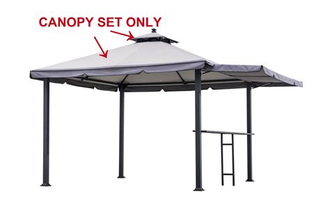 sunjoy replacement canopy set deluxe   gzpst  double roof gazebo walmartcom