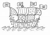 Pirate Coloring Ship Pages Kids Printable sketch template