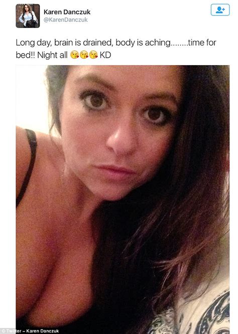 karen danczuk posts very revealing lingerie selfies from her bed daily mail online