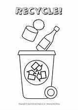 Recycle Colouring Bin Pages Recycling Coloring Worksheets Kids Printable Sheets Activities Clipart Bins Children Activityvillage Poster Reuse Cartoon Symbol Simple sketch template