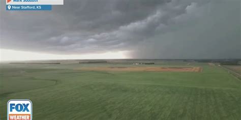 Drone Video Captures Storm Pounding Area Near Stafford Ks Latest