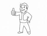 Fallout Vault Boy Drawing Draw Easy Sketch Step Coloring Pages Template Getdrawings sketch template