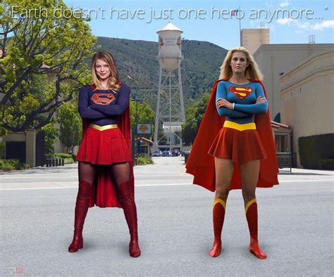 Melissa Benoist And Helen Slater As Supergirl Superman