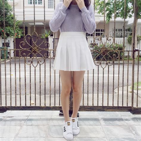 pleated tennis skirt white · megoosta fashion · free