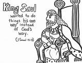 Saul King Bible Coloring God Disobeys Pages Sunday School Crafts Kids Preschool Activities Activity Craft Sheets David Lessons Way Gods sketch template