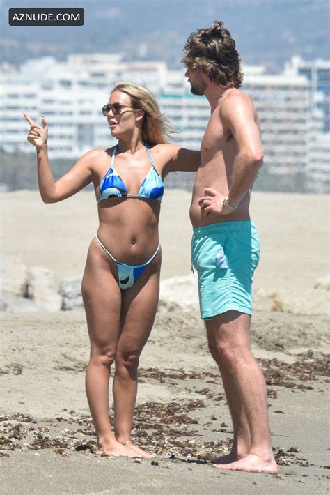 Lottie Tomlinson Sexy Seen On Pda With Lewis Burton At The Beach In
