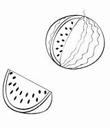 Anguria Disegno Wonder Frutta Stampare sketch template