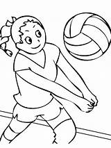 Volleyball sketch template