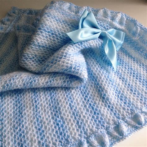 boy blue baby blanket knitting pattern  susan  ward