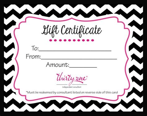 gift certificate templates sample templates