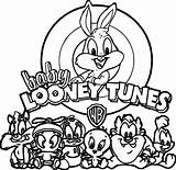 Coloring Pages Looney Tunes Baby Warner Bros Color Characters Printable Cartoon Drawing Choose Board Book sketch template