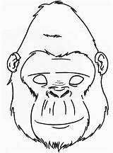 Gorilla Mascaras Gorila Gorille Masque Mascara Preschool Kong Antifaz Maske Patrones Resultado Artesanías Decorativas Máscara Schulmaterial Sprachen Gorilas Educativo Escolares sketch template