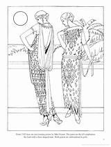 Roaring Twenties Fashions sketch template