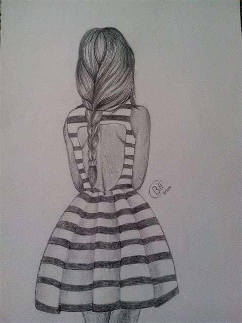 lone girl drawings female sketch   draw hair
